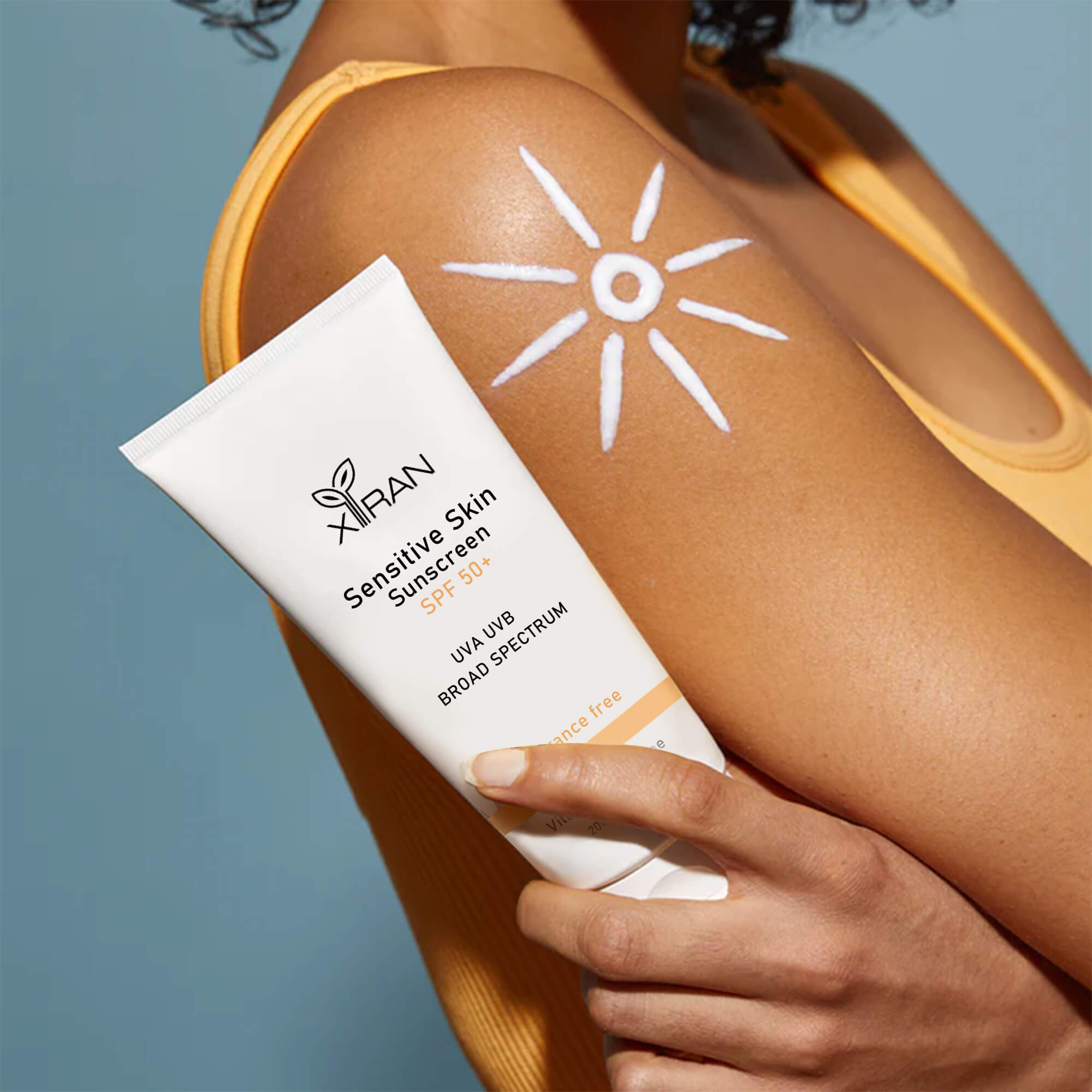 SPF 50+ very high broad spectrum UVA/UVB sun protection lotion.